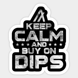 Algorand ALGO Coin Keep Calm and Buy on Dips Crypto Token Cryptocurrency Wallet Birthday Gift For Men Women Kids Sticker